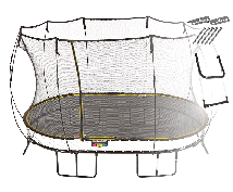 Батут овальный SPRINGFREE O77 SA с лестницей и фиксаторами