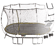 Батут овальный SPRINGFREE O92 SAW с лестницей, фиксаторами и колесиками
