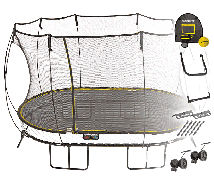 Батут овальный SPRINGFREE O92 SHAW с лестницей, корзиной для мяча, фиксаторами и колесиками
