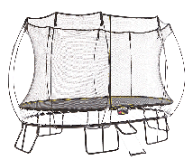 Батут овальный SPRINGFREE O92 W с колесиками