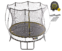 Детский круглый батут SPRINGFREE R54 HA с корзиной для мяча и фиксаторами