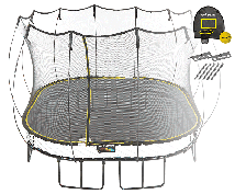 Батут квадратный SPRINGFREE S113 HA с корзиной для мяча и фиксаторами