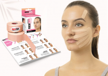 Кинезиотейп для лица ROCKTAPE Beauty Gentle Face tape, 2,5 см х 5 м, бежевый