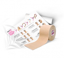 Кинезиотейп для лица ROCKTAPE Beauty Gentle Face tape, 2,5 см х 5 м, бежевый