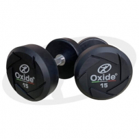 Круглые обрезиненные гантели OXIDE FITNESS ODB03 (от 2.5 до 25 кг)