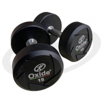 Круглые обрезиненные гантели OXIDE FITNESS ODB03 (от 2.5 до 25 кг)