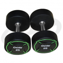 Круглые полиуретановые гантели OXIDE FITNESS ODB01 (от 2,5 до 25 кг)