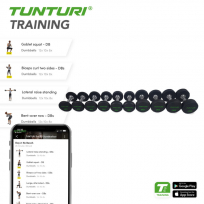 Набор гантелей с полиуретановым покрытием 10 пар TUNTURI 14 - 32 кг